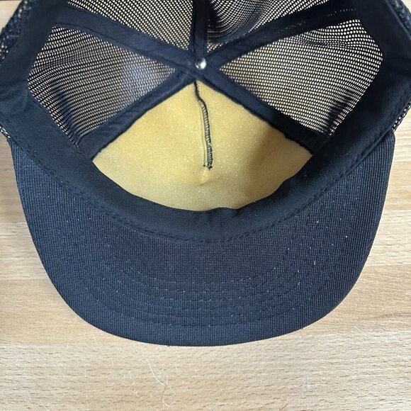 Vtg CAT Diesel Power Patch Hat Black Mesh Snapback Scrambled Eggs REGD - Picture 5 of 5
